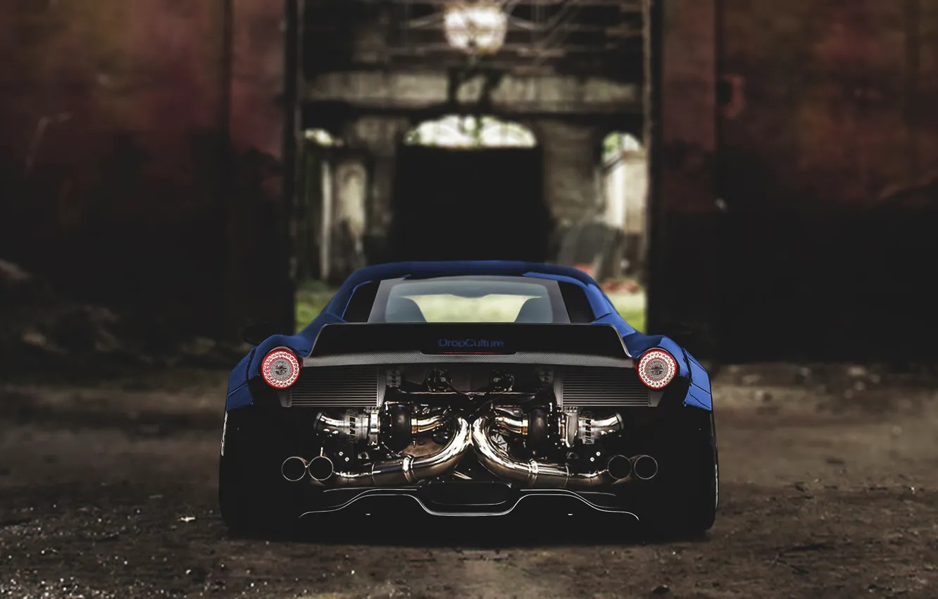 Photo wallpaper Ferrari, 458, Italia, Twin Turbo, Liberty Walk, LB Performance, Twinturbo