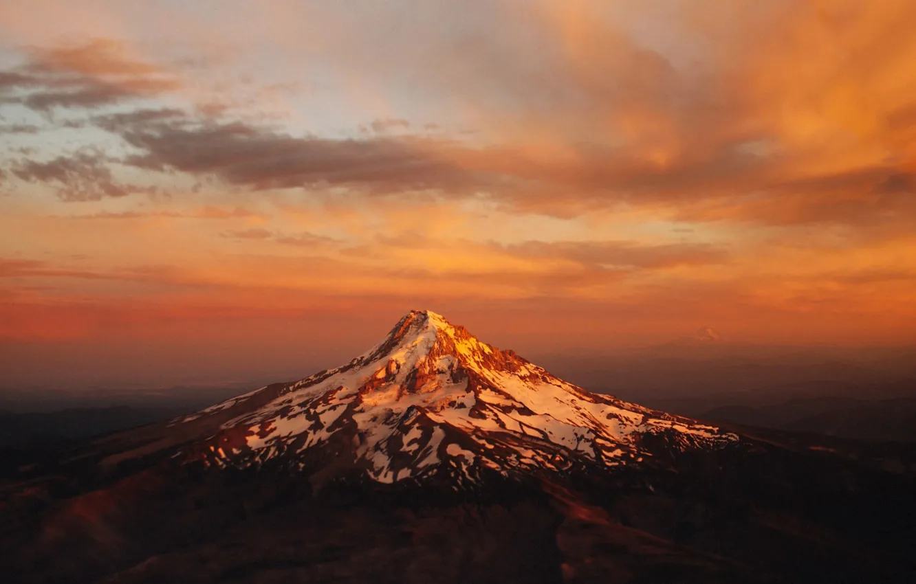 Photo wallpaper mountain, the volcano, Oregon, top, Mount Hood, Mount Hood