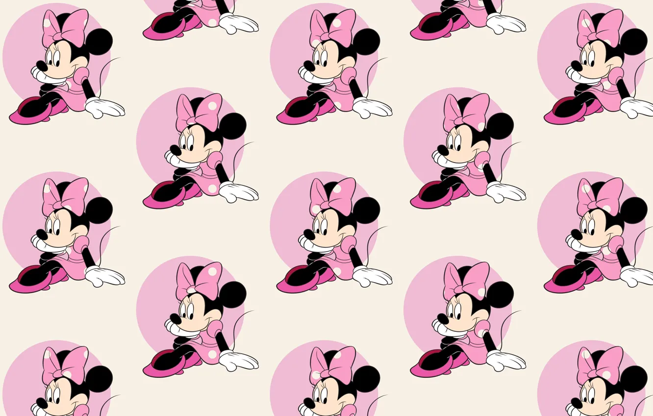 Wallpaper art, Disney, bow, children's, kids, platishko, Minnie mouse  images for desktop, section текстуры - download