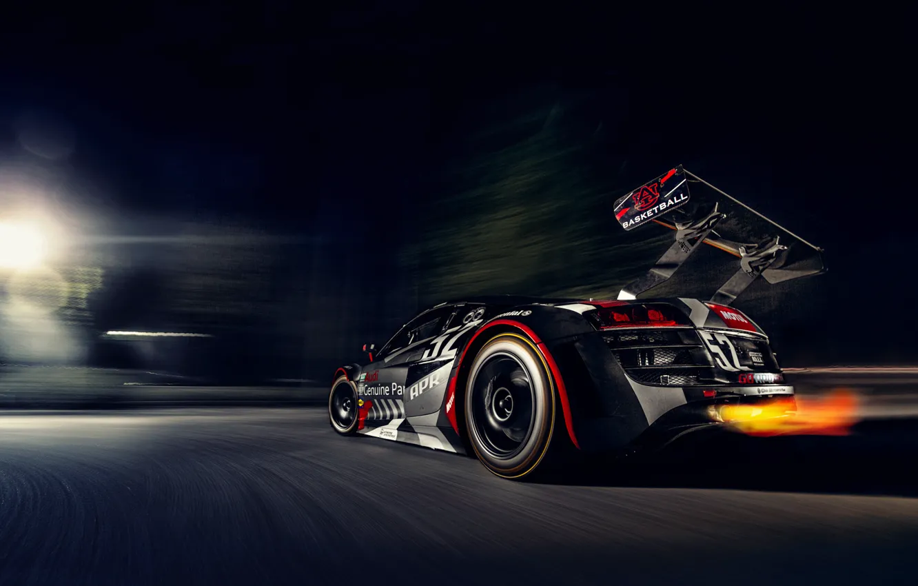 Wallpaper night, race, sport, APR Audi R8 images for desktop, section спорт  - download