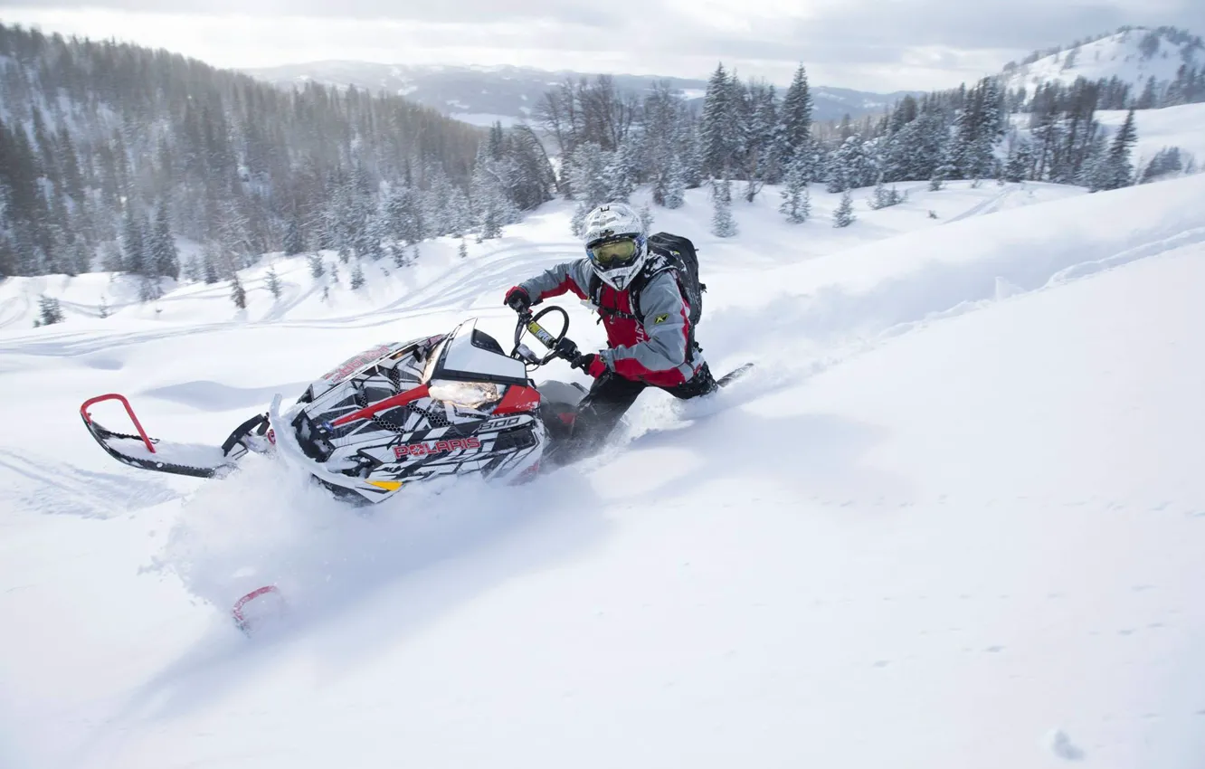 Wallpaper Snow, Snow, snowmobile