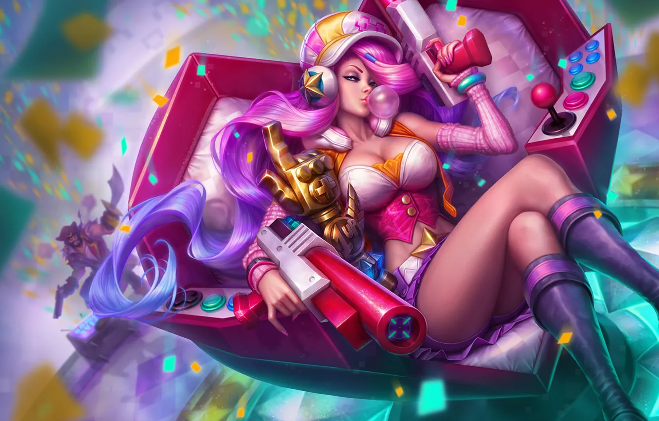 Photo wallpaper League of Legends, Bounty Hunter, Miss Fortune, moba