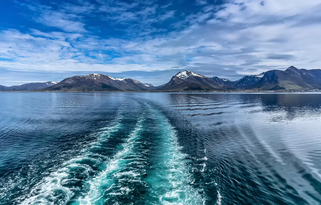Photo wallpaper sea, mountains, Norway, Norway, Lofoten, Norway