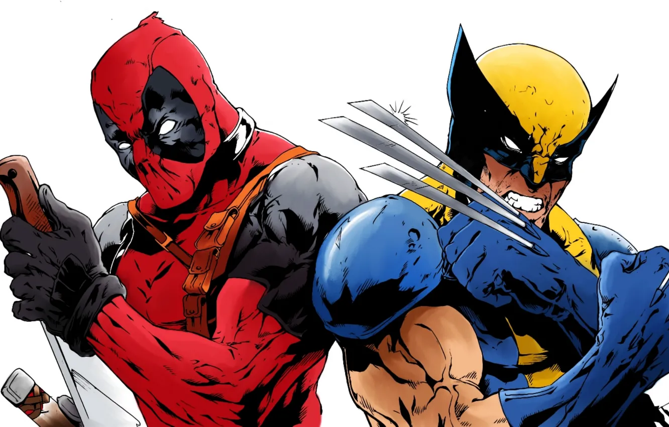 Wallpaper Wolverine, Wolverine, Deadpool, Marvel, Deadpool, By Echudin  images for desktop, section фантастика - download
