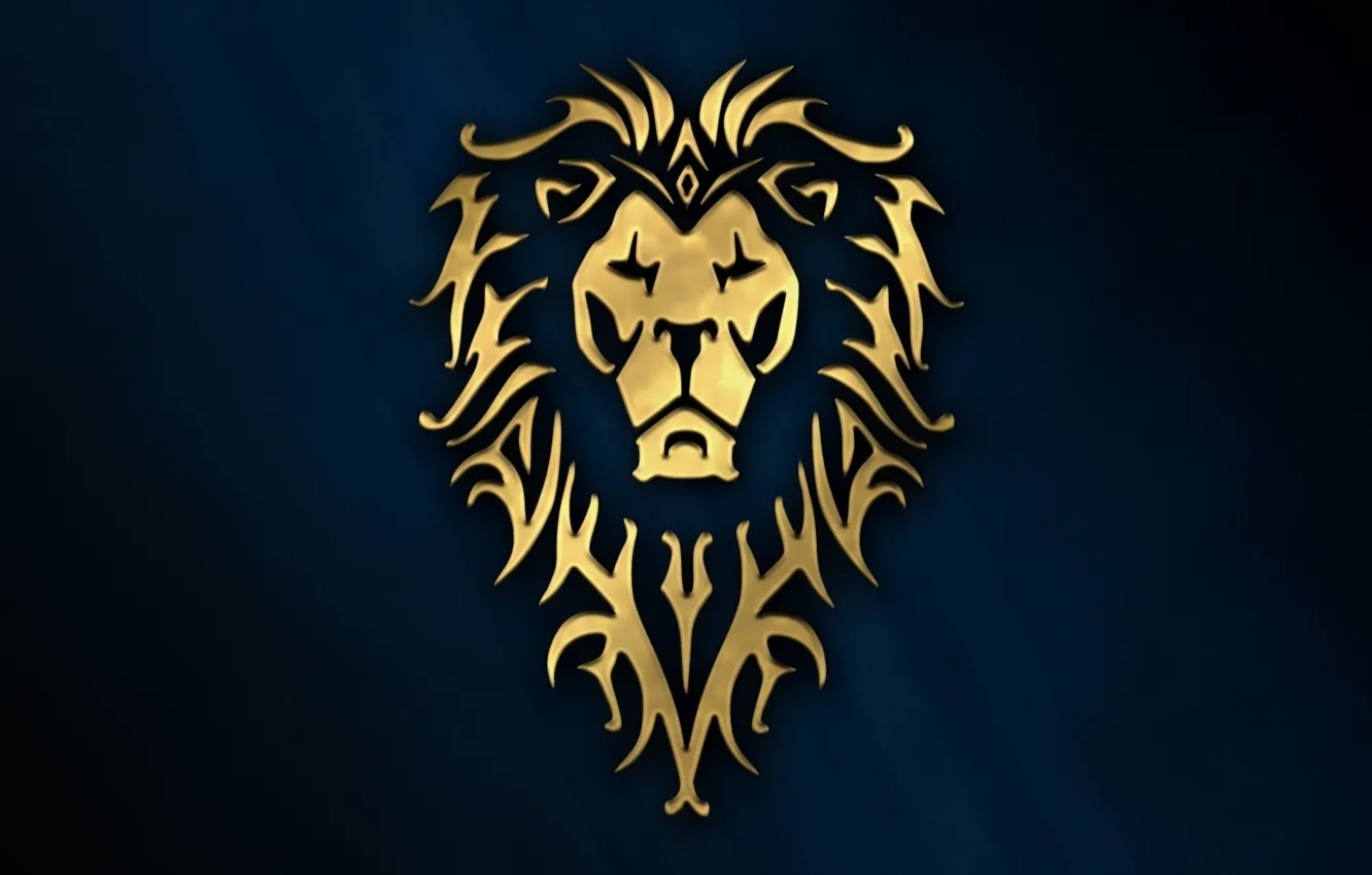 Wallpaper cinema, golden, logo, game, Warcraft, blue, wow, lion, symbol,  rpg, movie, animal, World of WarCraft, mmorpg, film, king images for  desktop, section фильмы - download