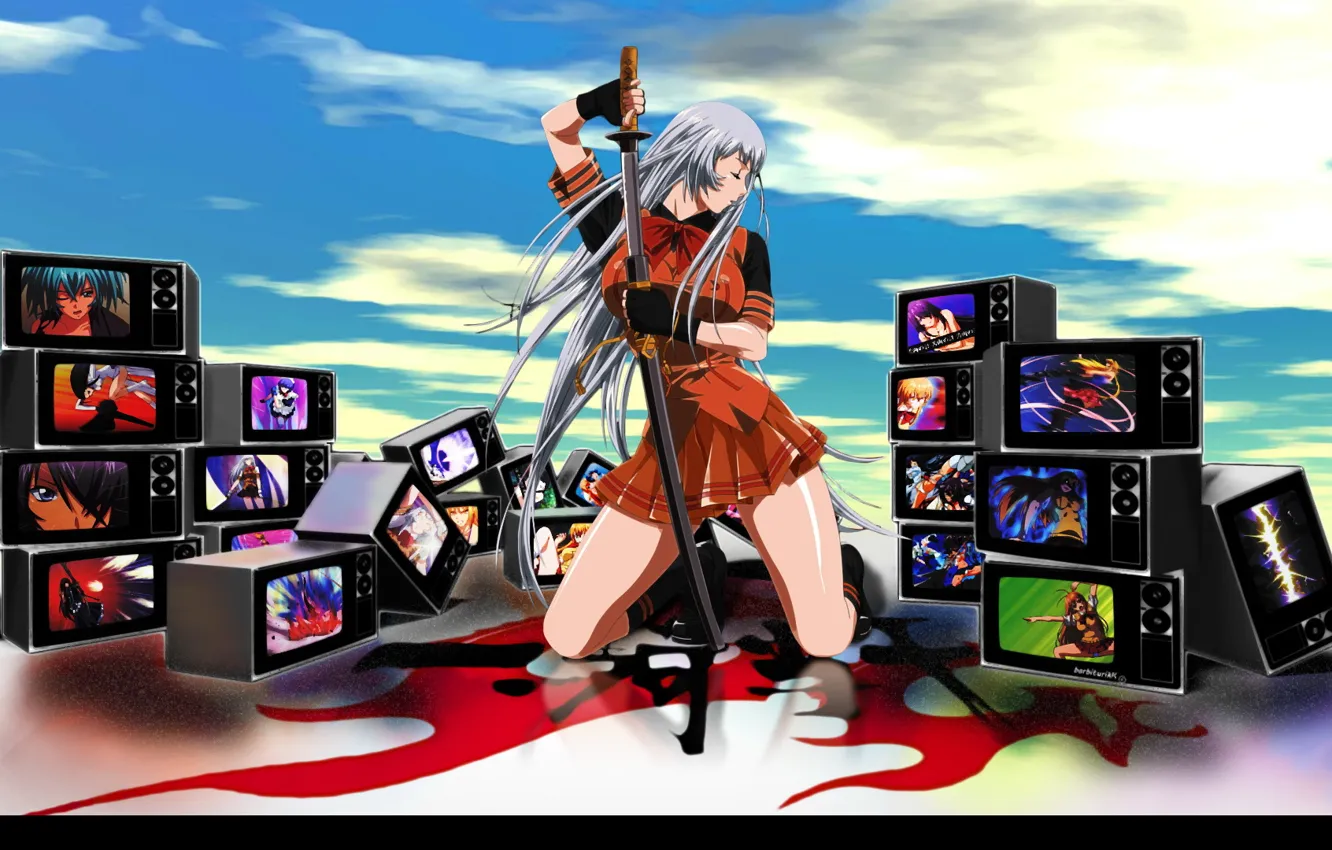 Wallpaper anime, Ikkitousen, school wars images for desktop, section прочее  - download
