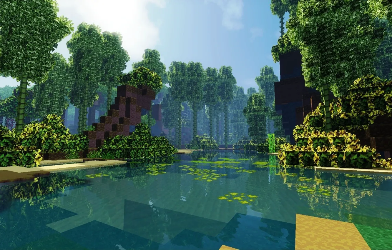 Games Wallpaper Water Mountains Forest Minecraft Hd Wallpapers | Body Painting Galleries