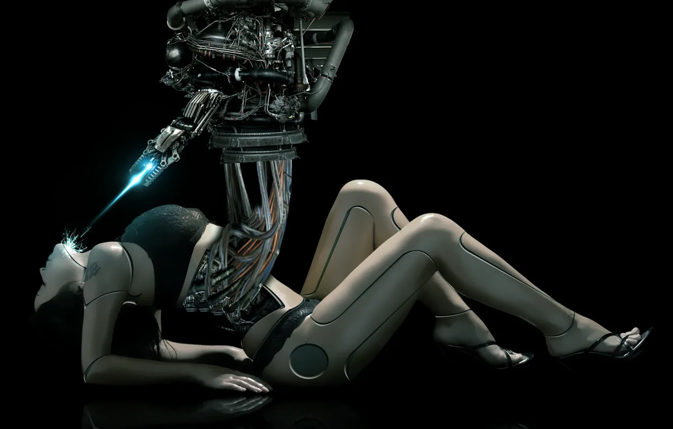 Wallpaper robot, cyborg, tablet, female body images for desktop, section  рендеринг - download
