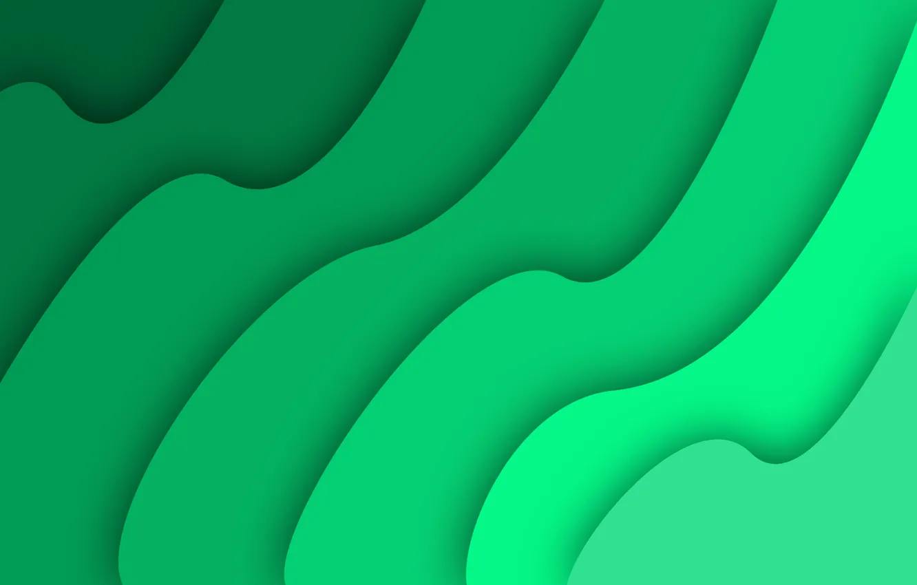 Wallpaper Simple Green Abstract Waves Wave Images For Desktop Section Abstrakcii Download
