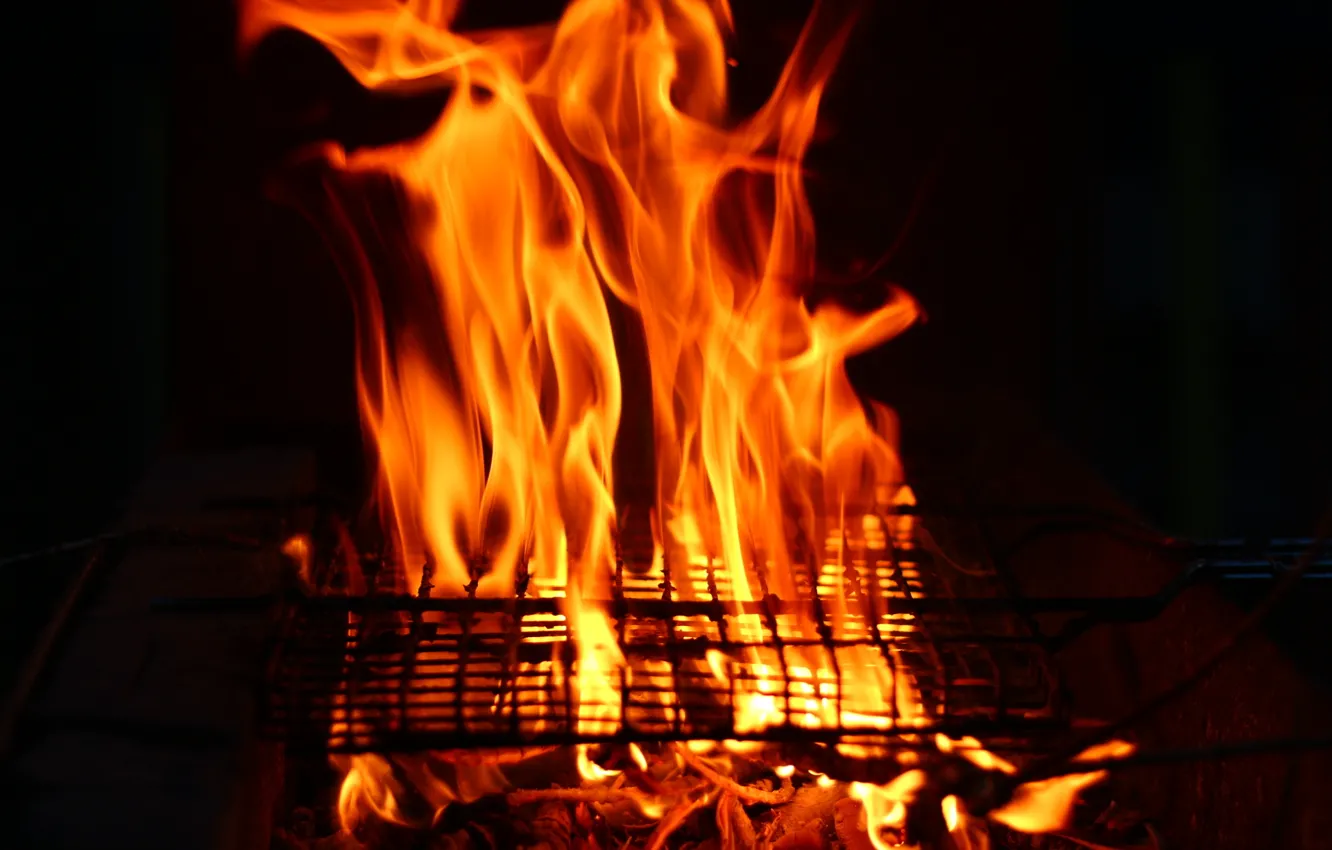 Wallpaper background, fire, BBQ, grill images for desktop, section разное -  download