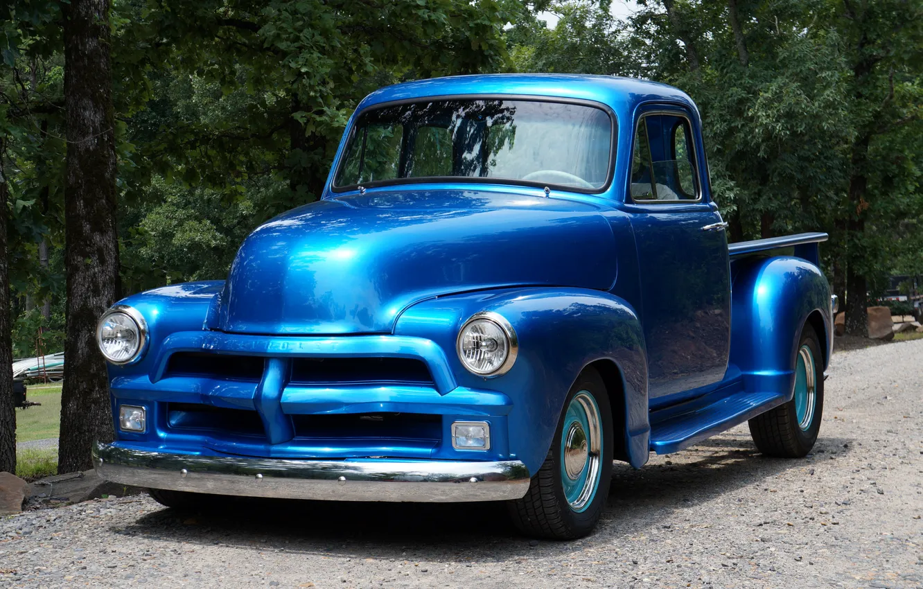 Photo wallpaper Blue, 1954, Chevy, Truck