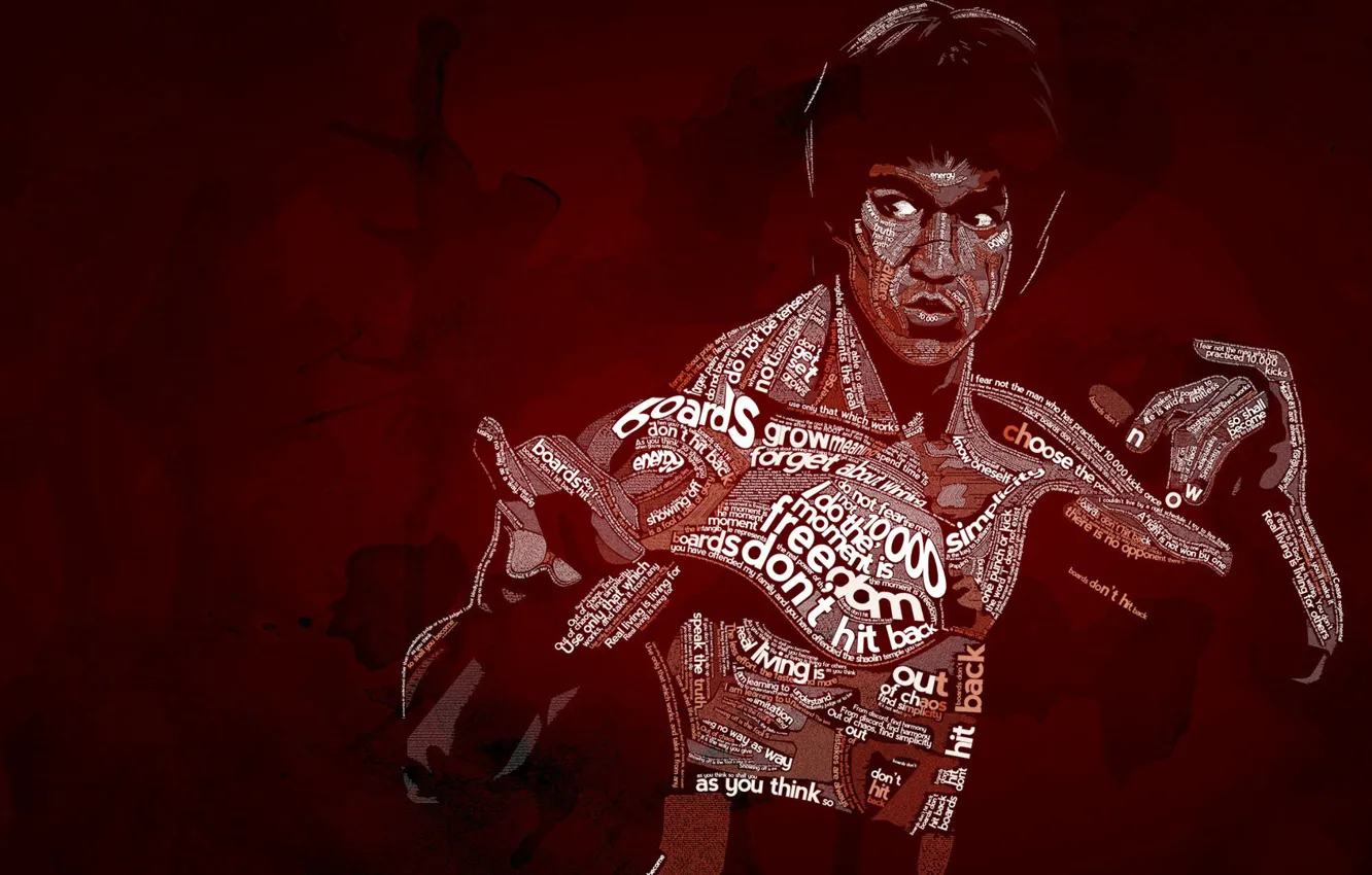 Wallpaper typography, Bruce Lee, Be Water, Typography, Bruce Lee, Nautilus  D images for desktop, section стиль - download