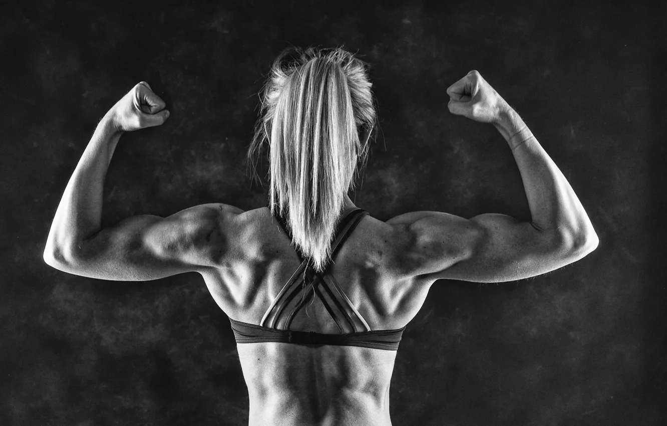 Wallpaper woman, muscle, back, bodybuilder images for desktop, section  спорт - download