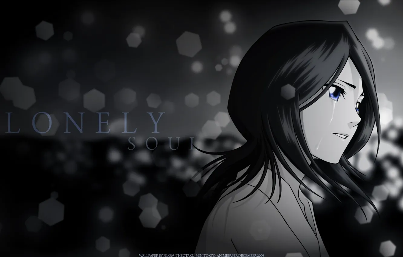 Wallpaper Anime Bleach Tears Kuchiki Rukia Lonely Images For