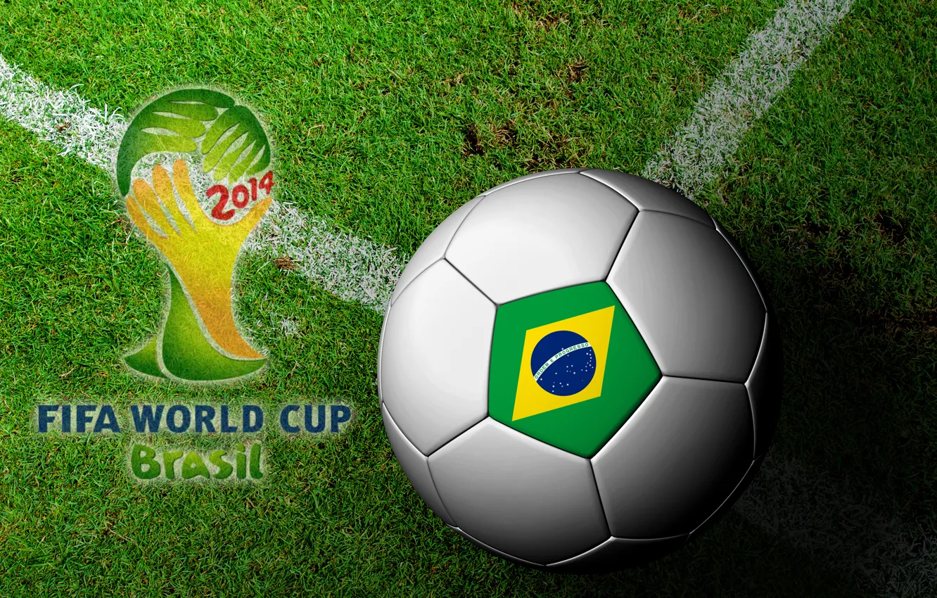 Photo wallpaper football, the ball, Brazil, football, flag, world Cup, World Cup, Brasil, FIFA, 2014