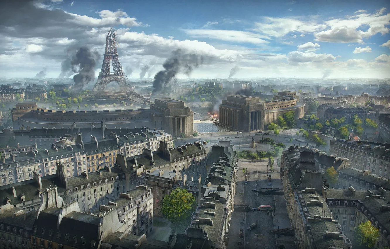 Wallpaper Paris, Eiffel tower, Paris, Art, Eiffel Tower, World of Tanks  images for desktop, section игры - download