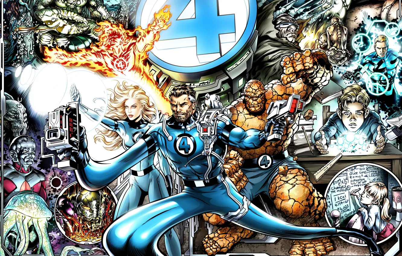 Wallpaper Being Marvel Ben Grimm The Thing Marvel Mr Fantastic Fantastic Four The Invisible Woman Johnny Storm Johnny Storm Fantastic Four Human Torch Susan Storm Reed Richards Reed Richards Susan Storm Images