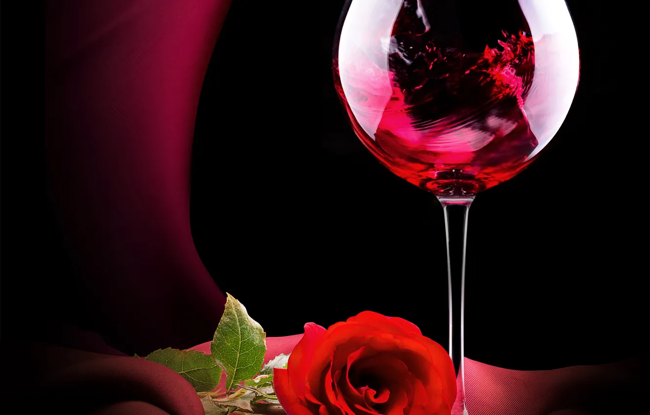 Wallpaper wine, glass, rose, Roses, Valentines Day, Wine images for  desktop, section праздники - download