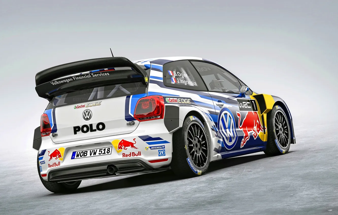 Photo wallpaper Volkswagen, WRC, Volkswagen, Polo, Polo R, 2015
