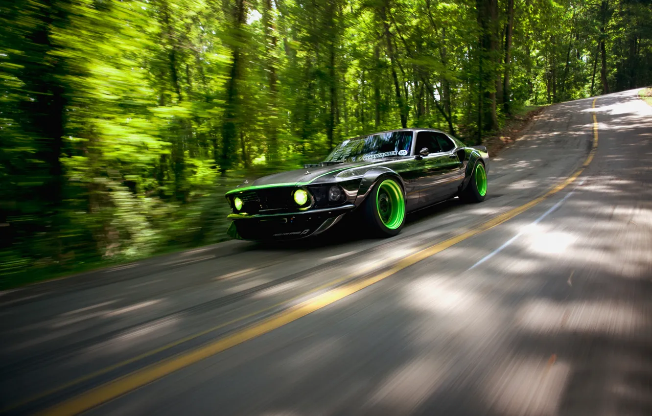Photo wallpaper road, nature, Mustang, Ford, RTR-X
