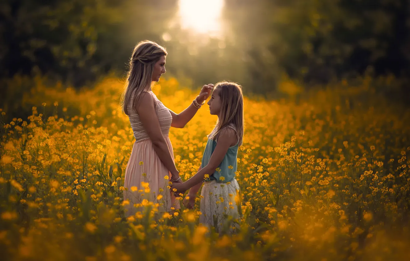 Wallpaper summer, love, girl, mom, A Mother's Love images for desktop,  section настроения - download