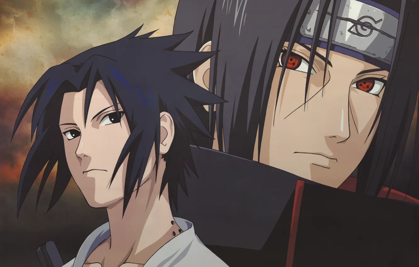 Wallpaper Headband Brothers Sasuke Naruto Red Eyes