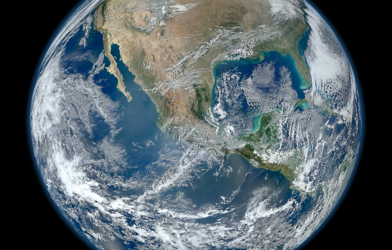 Photo wallpaper Earth, Earth, North America, Gulf of Mexico, North America