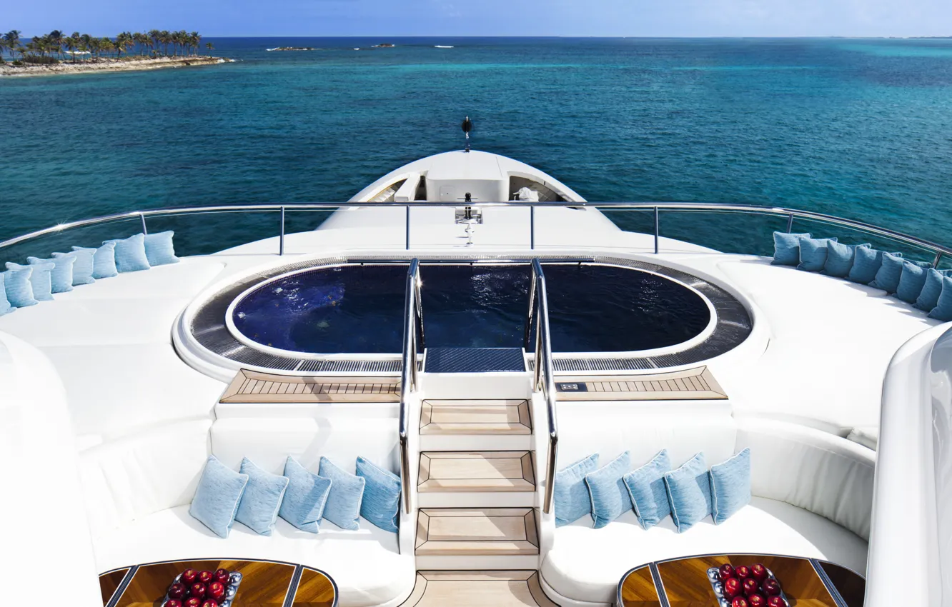 Photo wallpaper style, pool, yacht, deck, Suite, luxury mega motor yacht