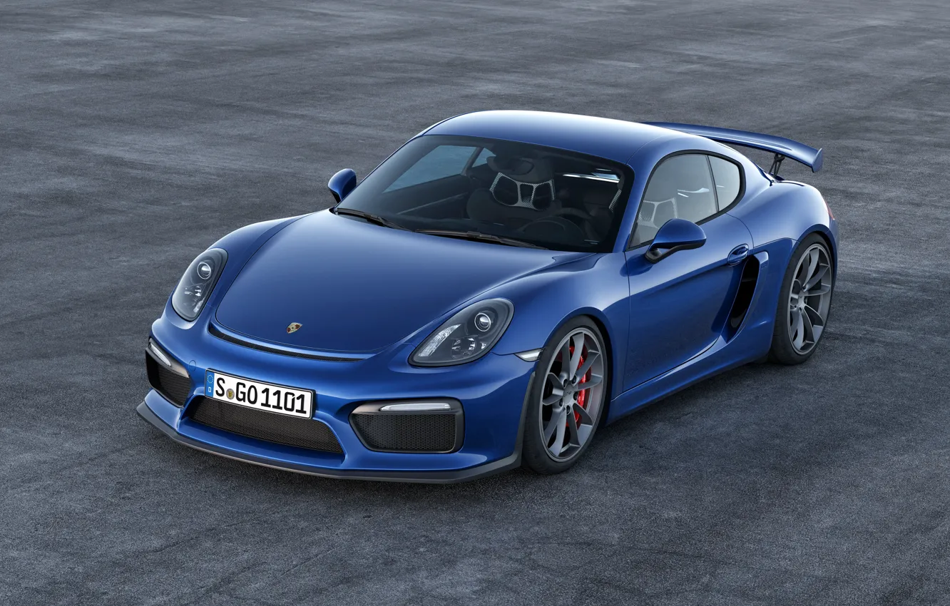 Photo wallpaper blue, Porsche, Cayman, Porsche, the front, GT4, Caiman