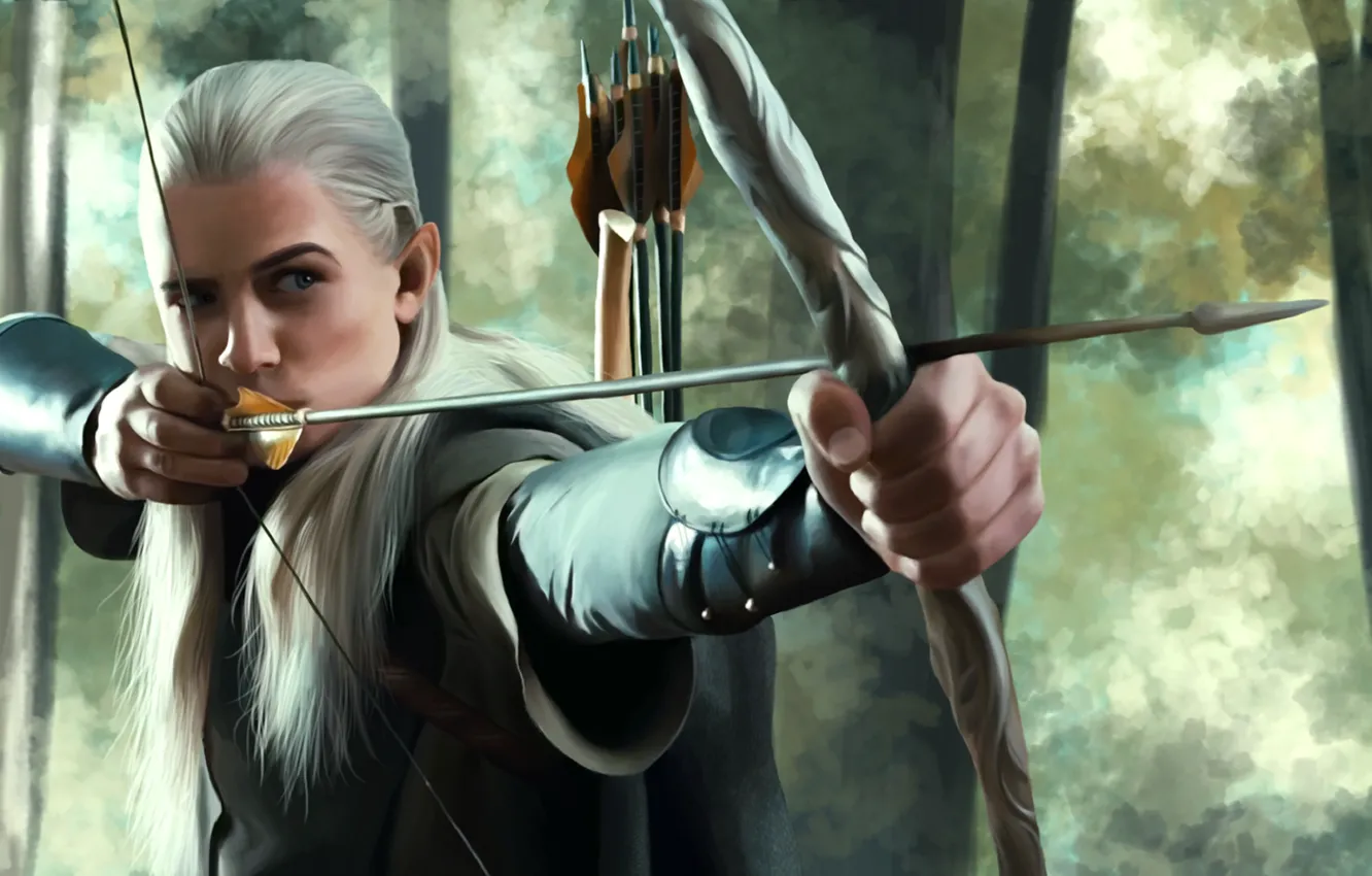 Photo wallpaper Elf, The Lord of the Rings, The hobbit, Legolas, the leader of the elves of …