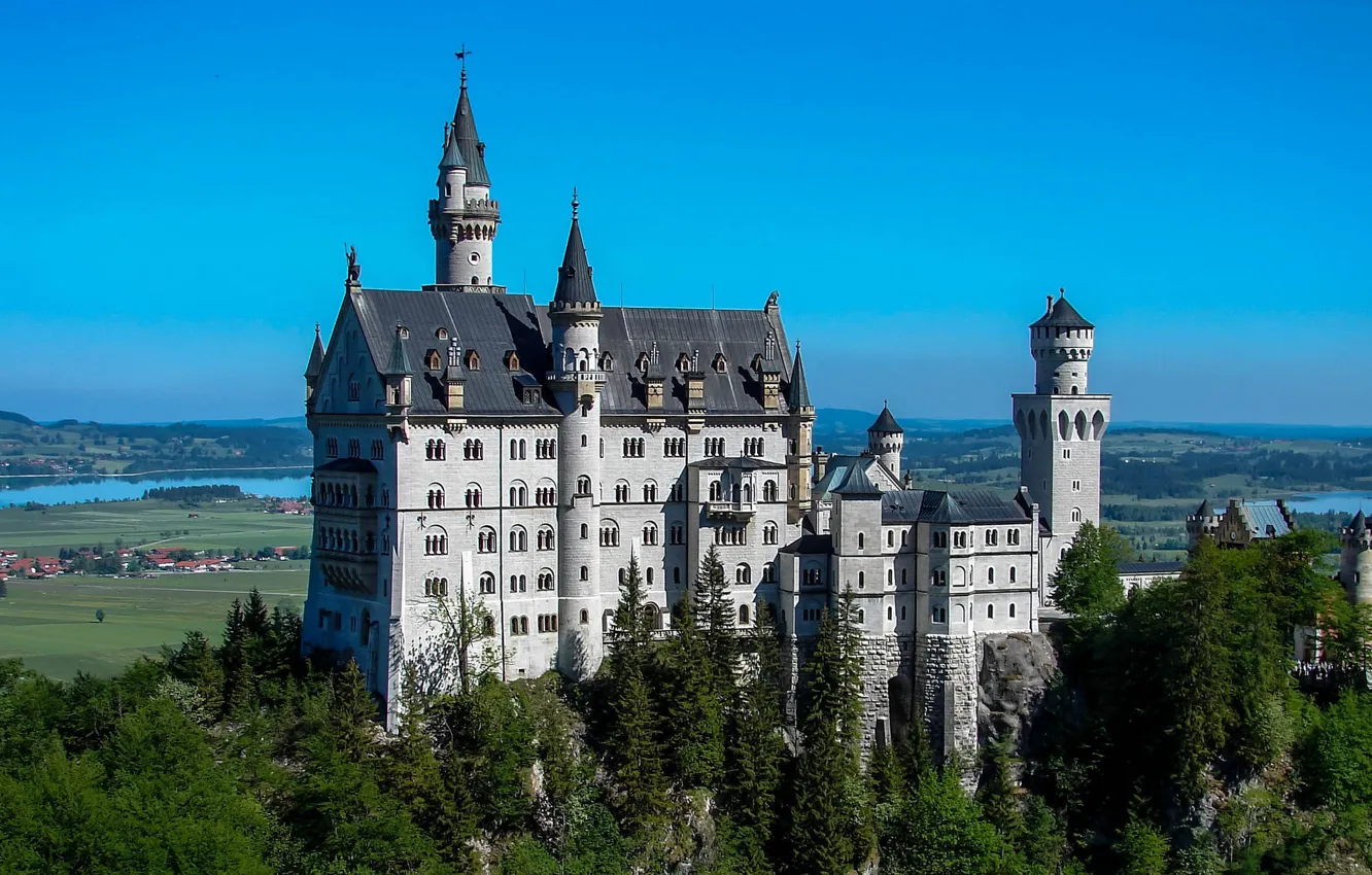 Photo wallpaper castle, Germany, Bayern, Neuschwanstein, Neuschwanstein, castle