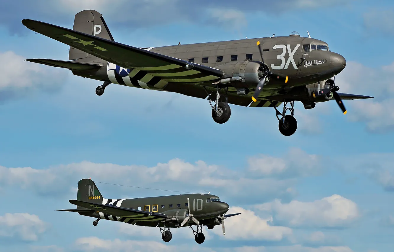Photo wallpaper American, military transport aircraft, "Dakota", Douglas C-47
