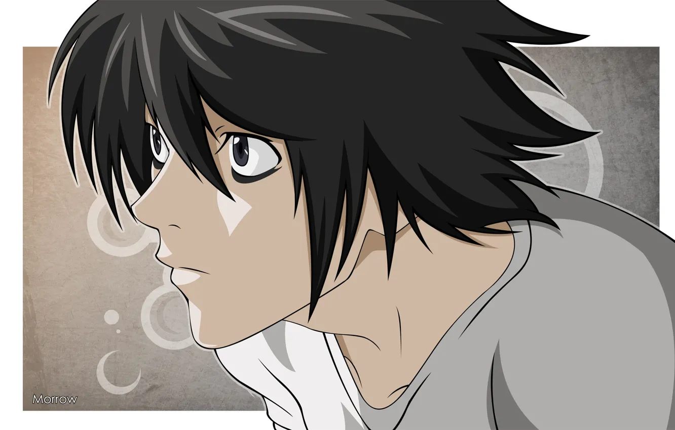 Wallpaper Anime Art Death Note Death Note L L Images For Desktop Section Prochee Download