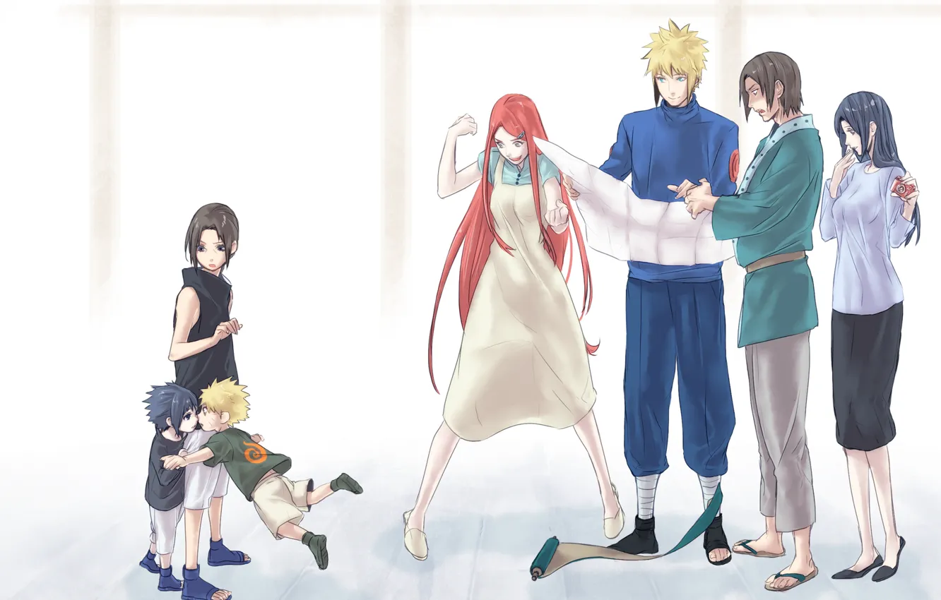 Photo wallpaper naruto, Naruto, Sasuke, Uchiha, Itachi, kushina, Minato
