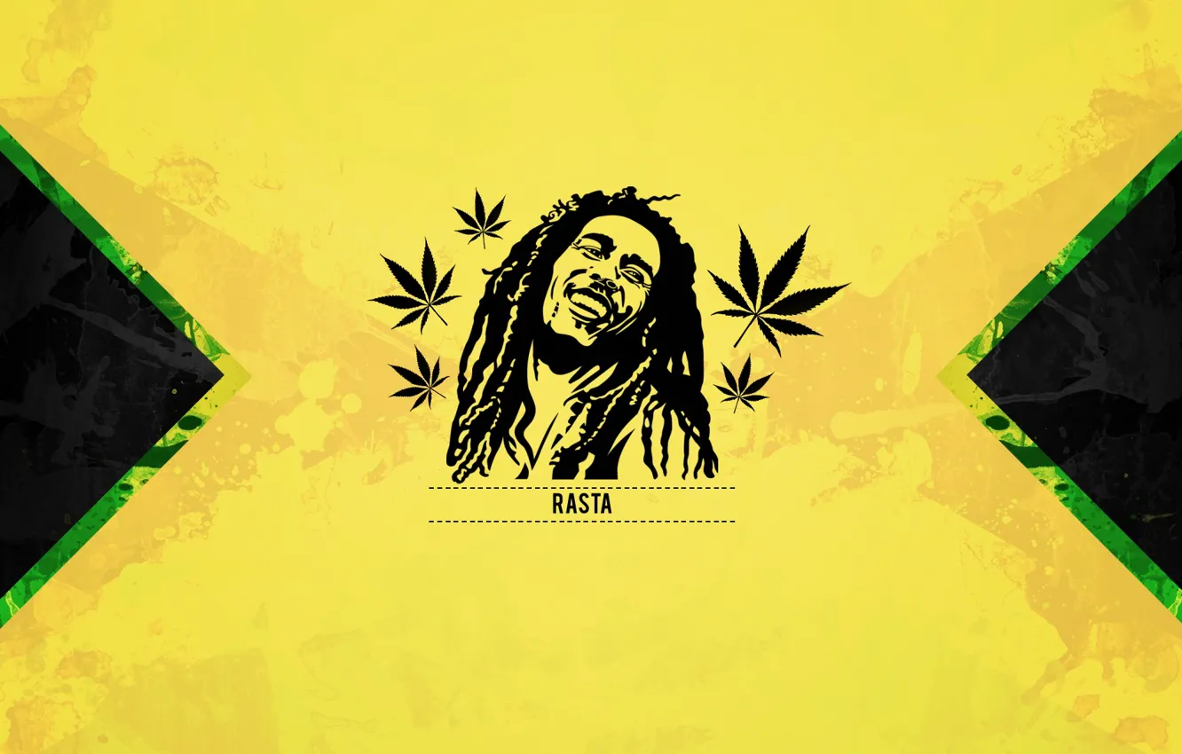 Wallpaper bob marley, yellow, cannabis, jamaica, rasta images for desktop,  section минимализм - download