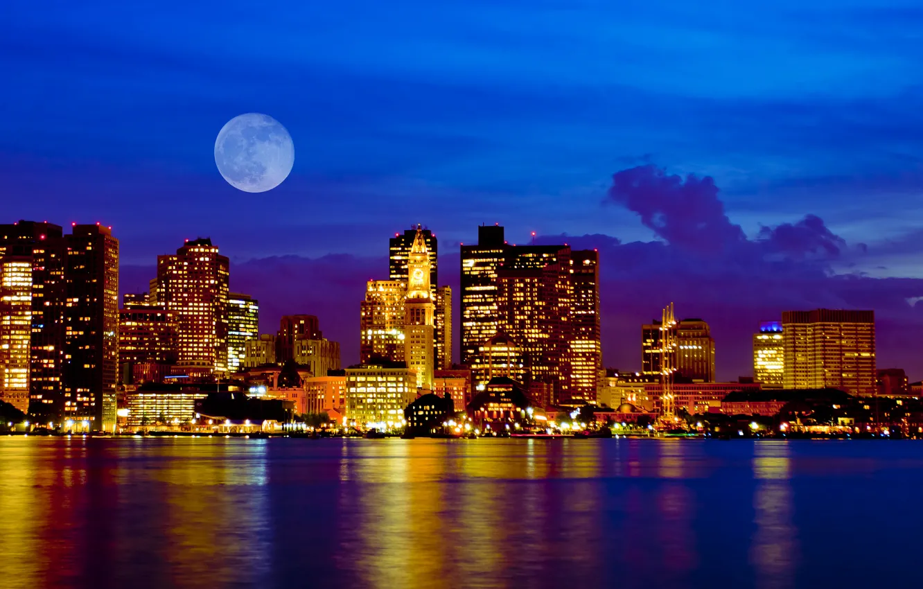 Photo wallpaper city, the city, USA, Boston, Massachusetts