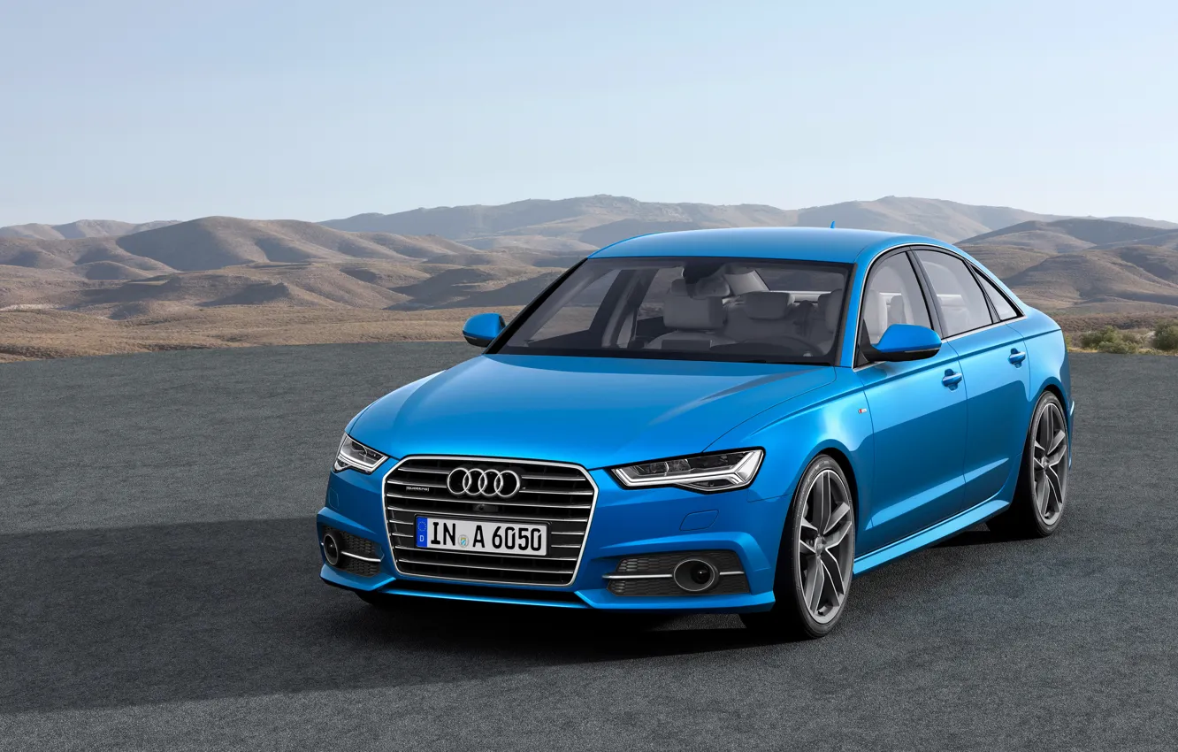 Photo wallpaper Audi, quattro, blu