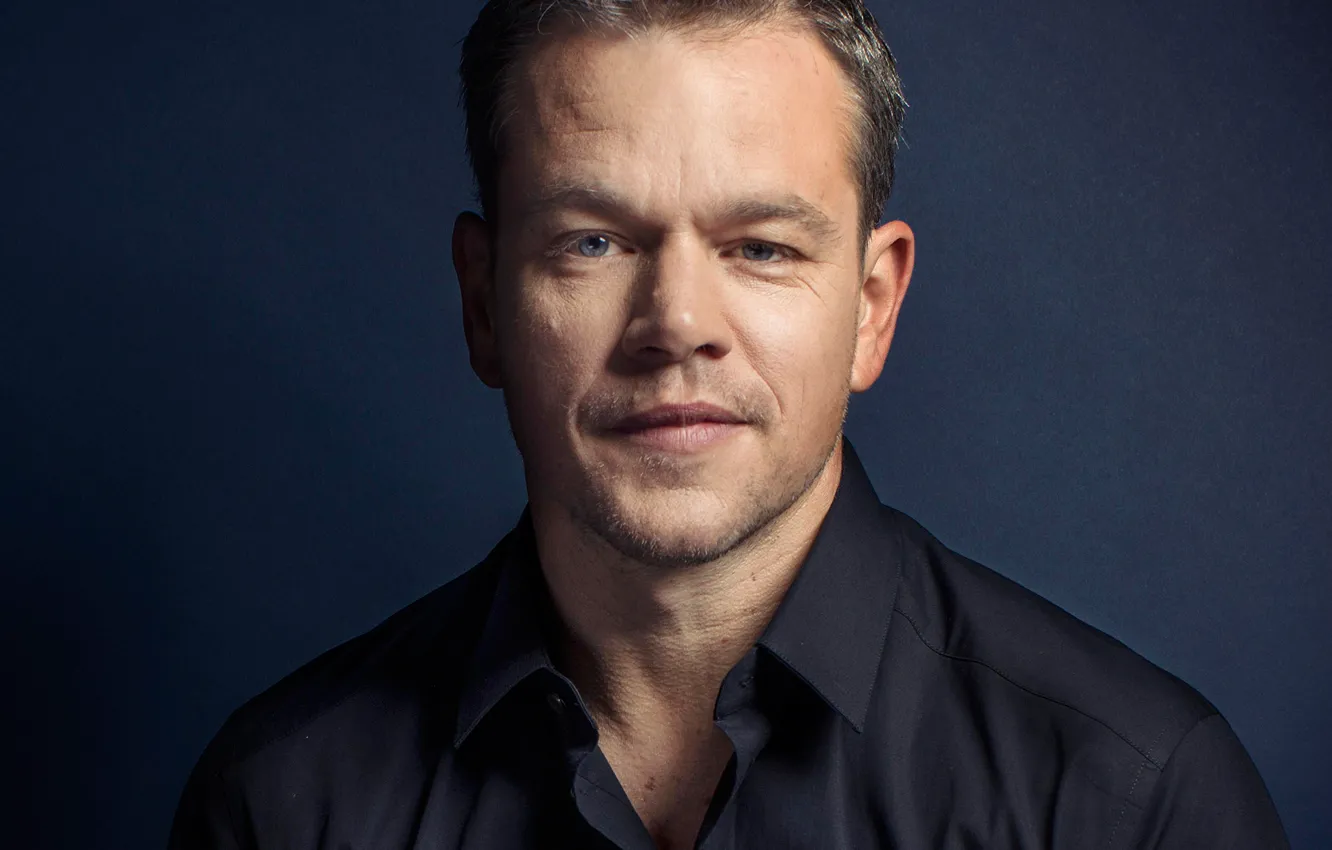 Wallpaper portrait, photographer, actor, shirt, Matt Damon, photoshoot