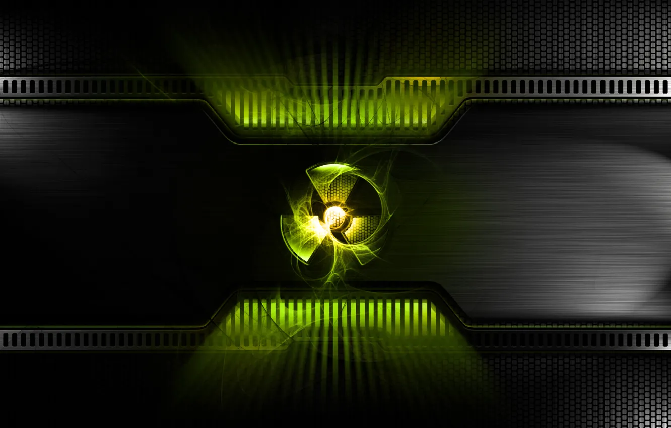Wallpaper green, metal, black, sign, carbon, radioactive, powerplant images  for desktop, section абстракции - download