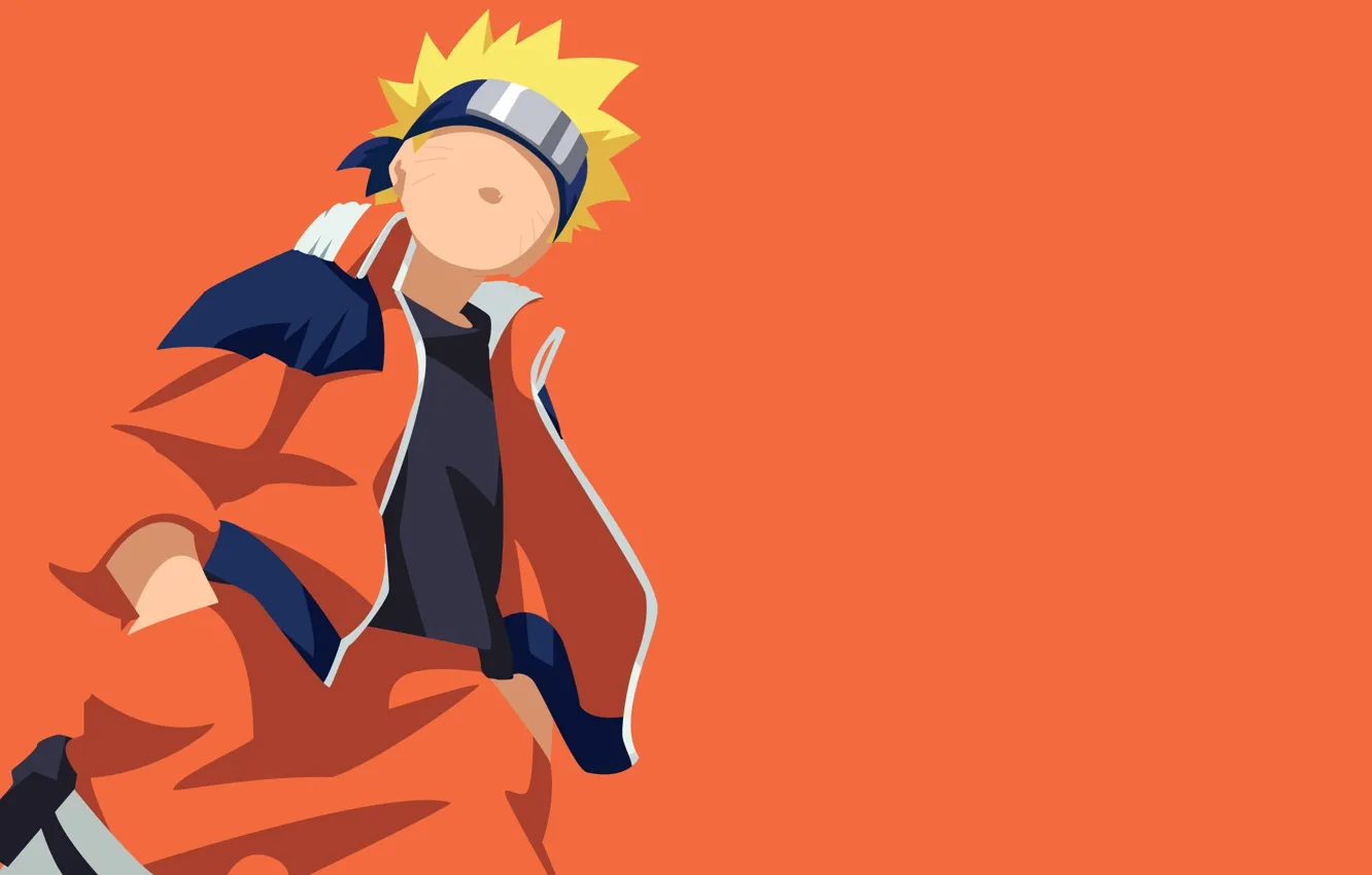 Wallpaper game Naruto minimalism anime orange ninja hero
