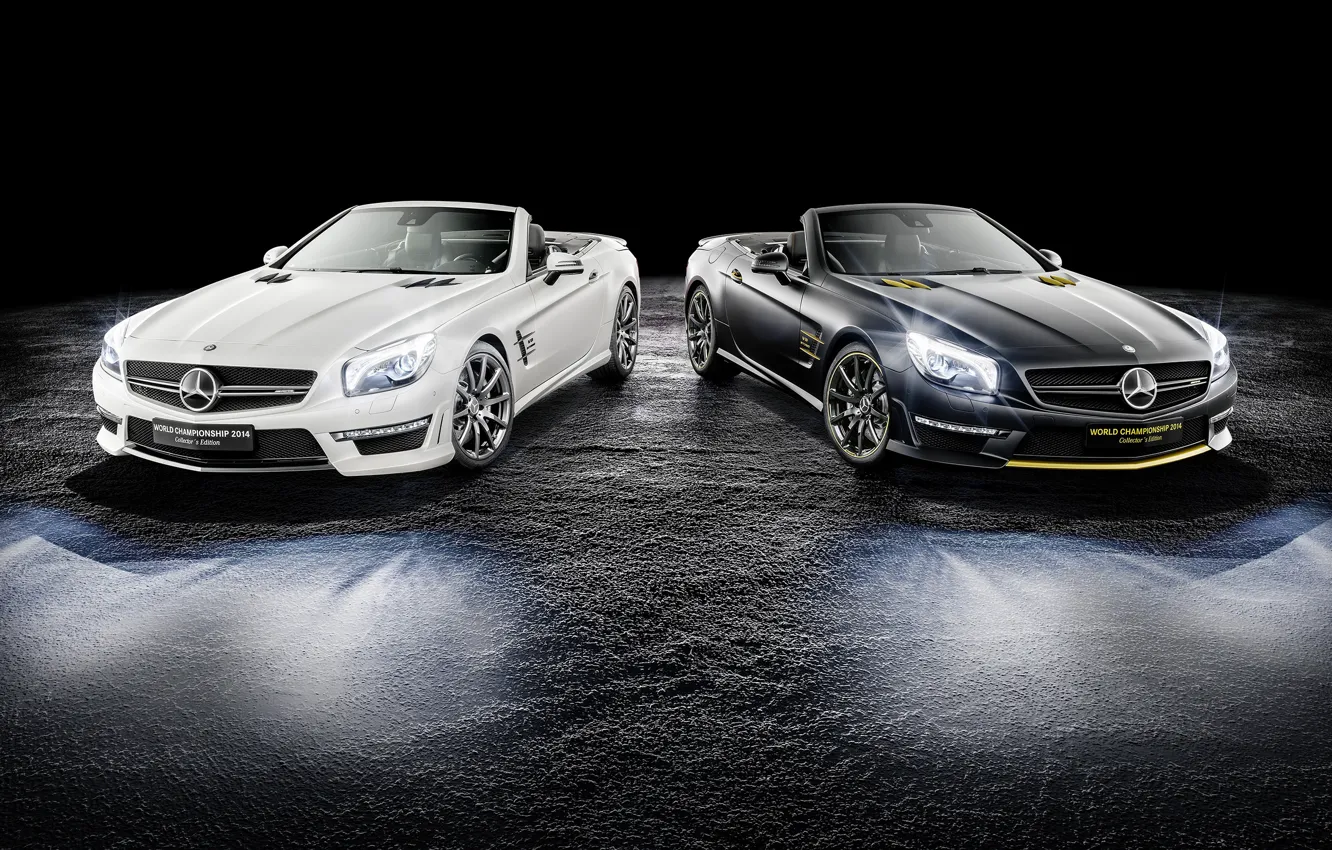 Photo wallpaper Roadster, Mercedes-Benz, Roadster, black background, Mercedes, AMG, R231, SL-Class