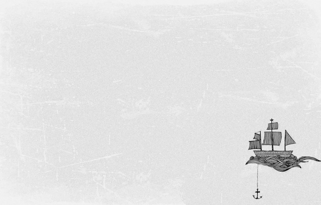 Wallpaper background, ship, anchor images for desktop, section минимализм -  download